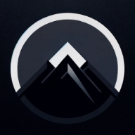Dark mountain graphic pointing up